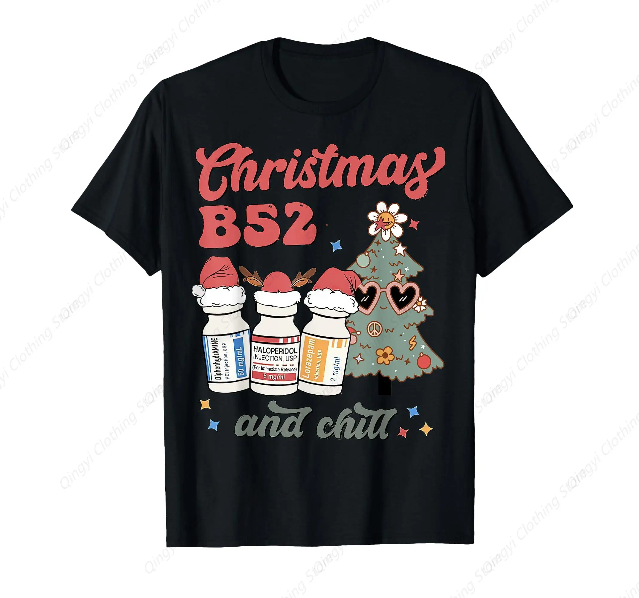 

Christmas Chill Nurse Pharmacy Psych Nurse Icu Er Ed T-Shirt 