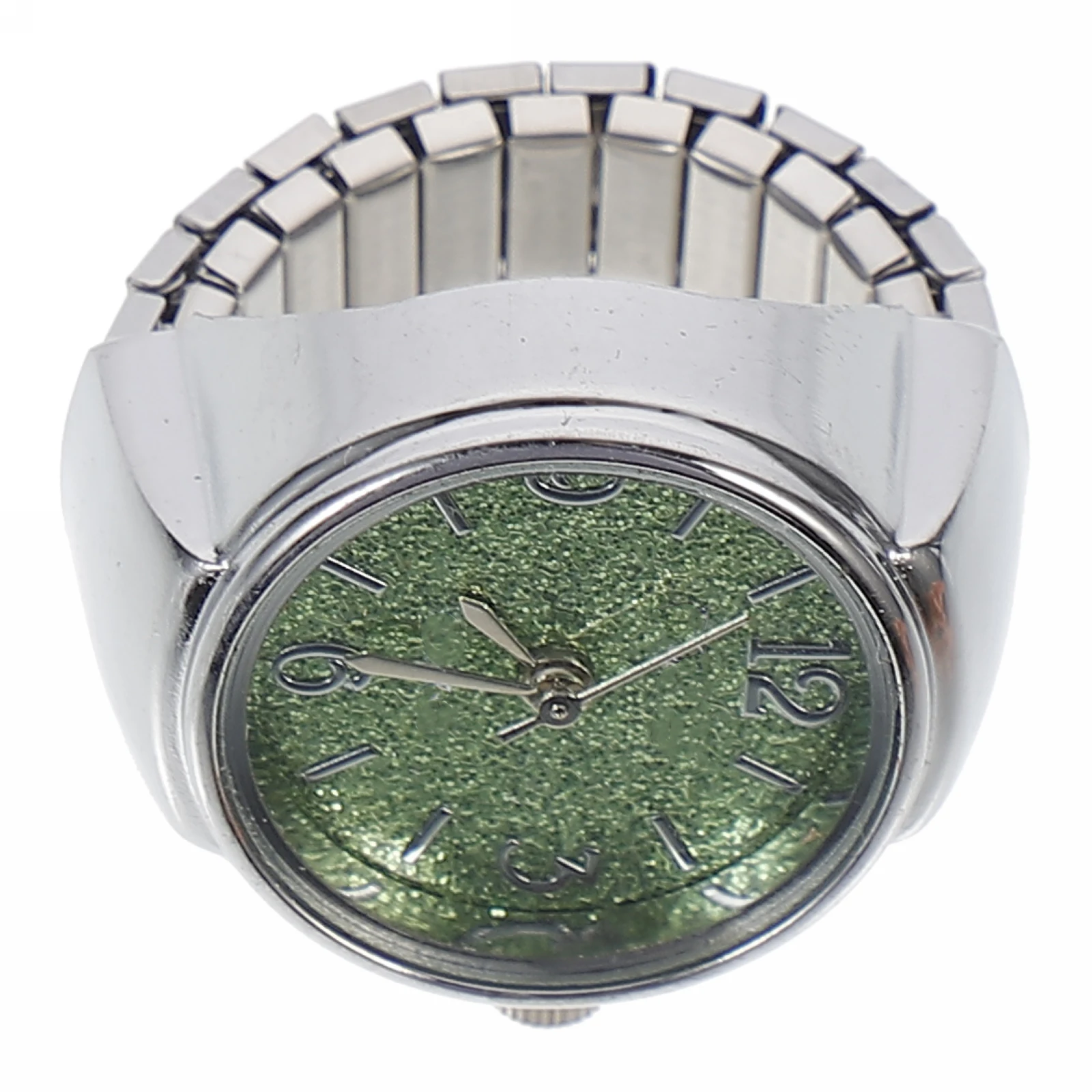 

Ring Watch Quartz Finger Watches for Men Women Zinc Alloy Round Numerals Fashion Casual Digital Scale Time Stylish Birthday Gift