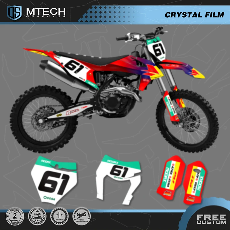 

DSMTECH Custom Team Graphics Backgrounds Decals Stickers Kit For KTM SX SXF XC MX 19-22 EXC XCW Enduro 20-23 125 to 500cc 009
