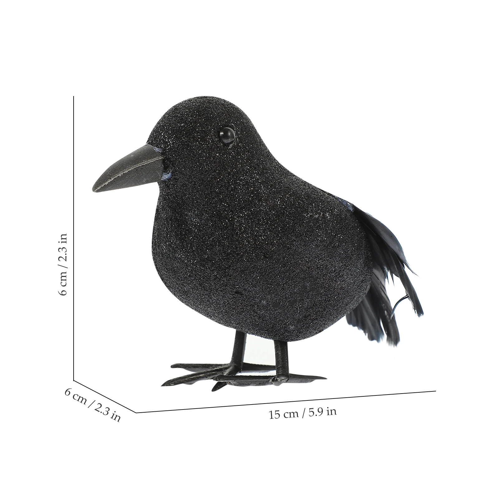 

2 Pcs Decor Crow Figurine Halloween Halloween Party Decoration Party Decoration Realistic nament BlackHaunted House Prop