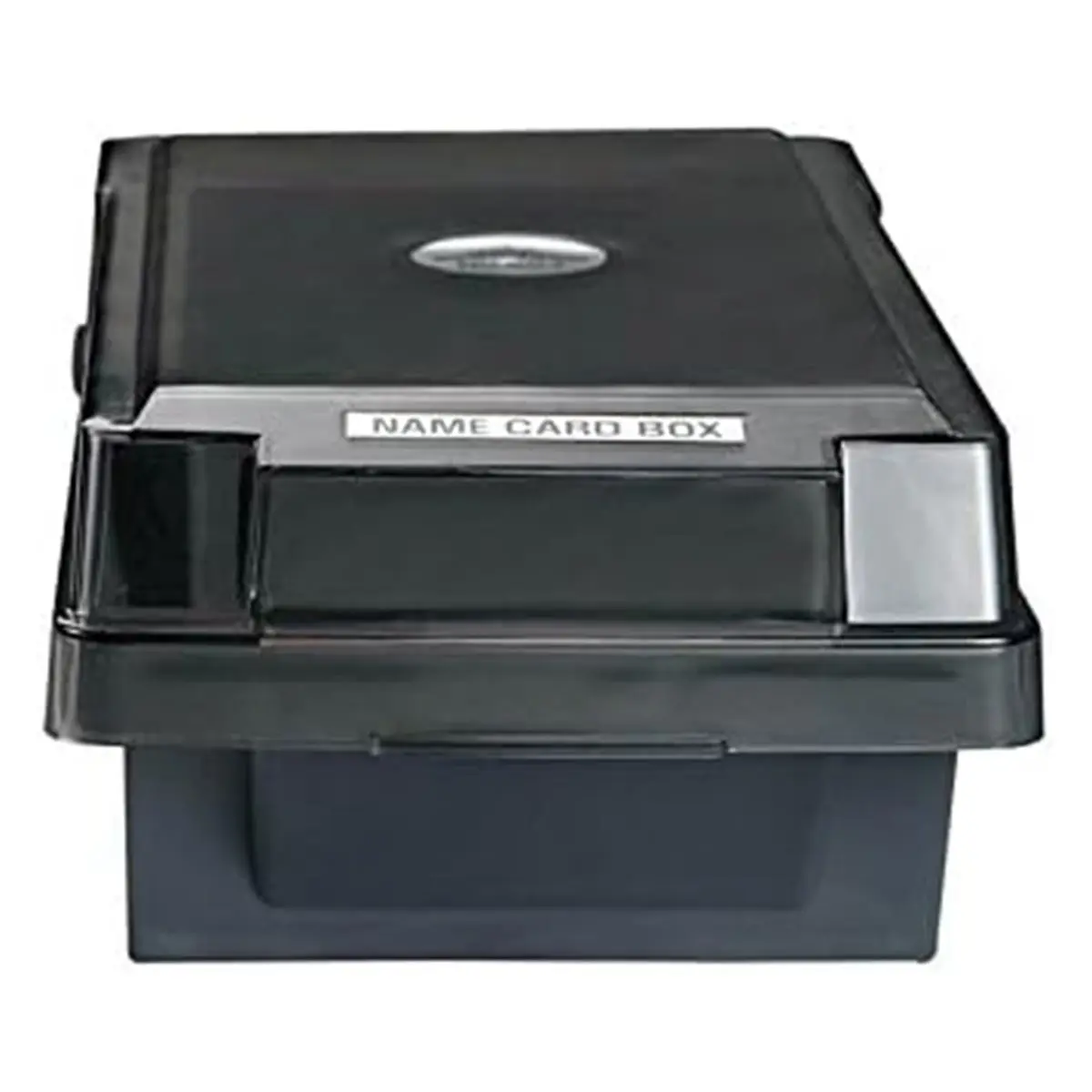Latest ABBQ-Large Capacity Covered Business Card File Holder Case Organizer Box with 4 Dividers and 20 A-Z Guides for 500 Cards