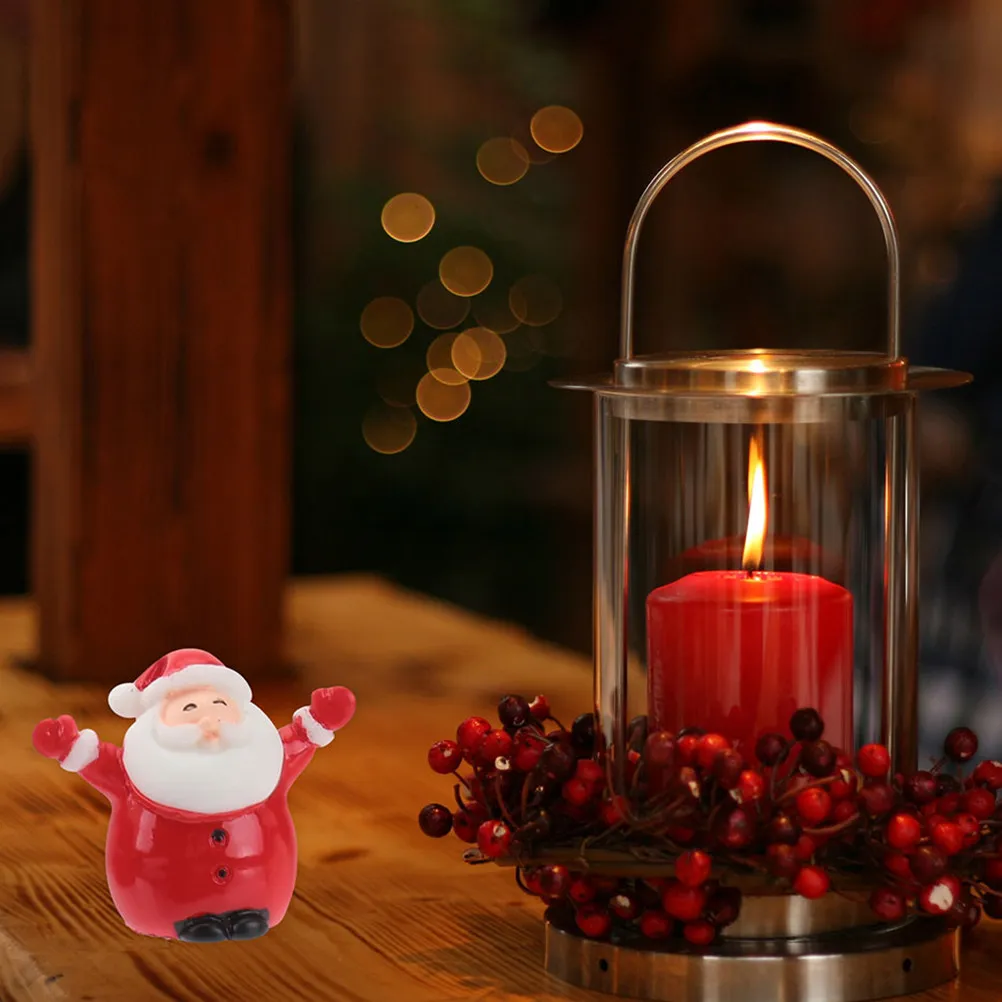 20 Pcs Mini Decorations Figurines Garden Accessories Resin Ornaments Miniature Snowman Statue