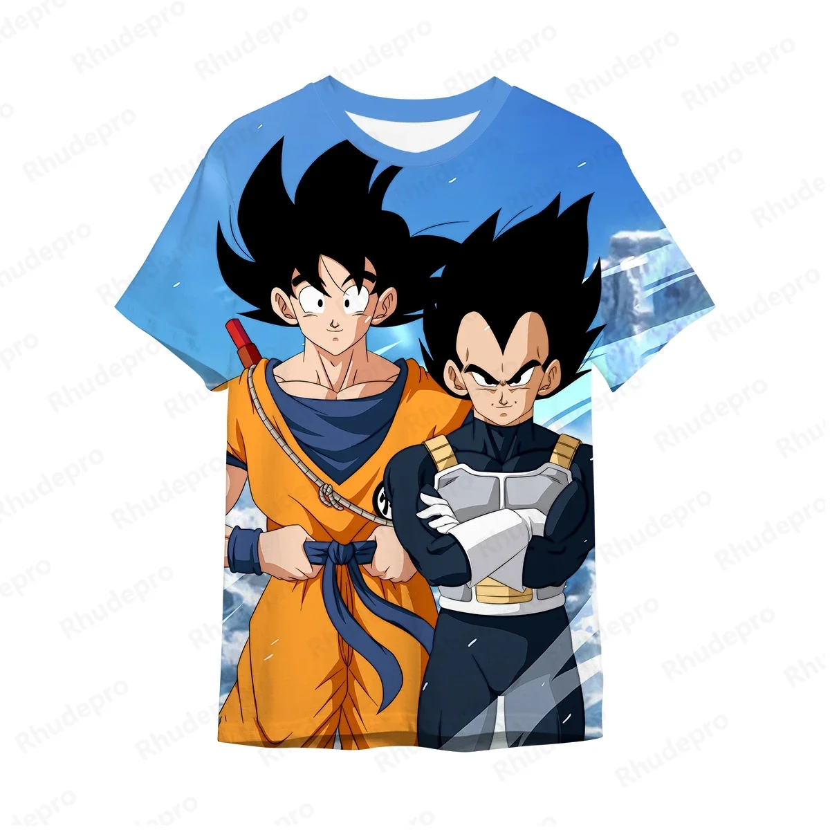 Japońskie anime odzież chłopięca 2024 chłopięca koszulka modne topy nowe koszule w stylu Harajuku Super Saiya Goku Trend