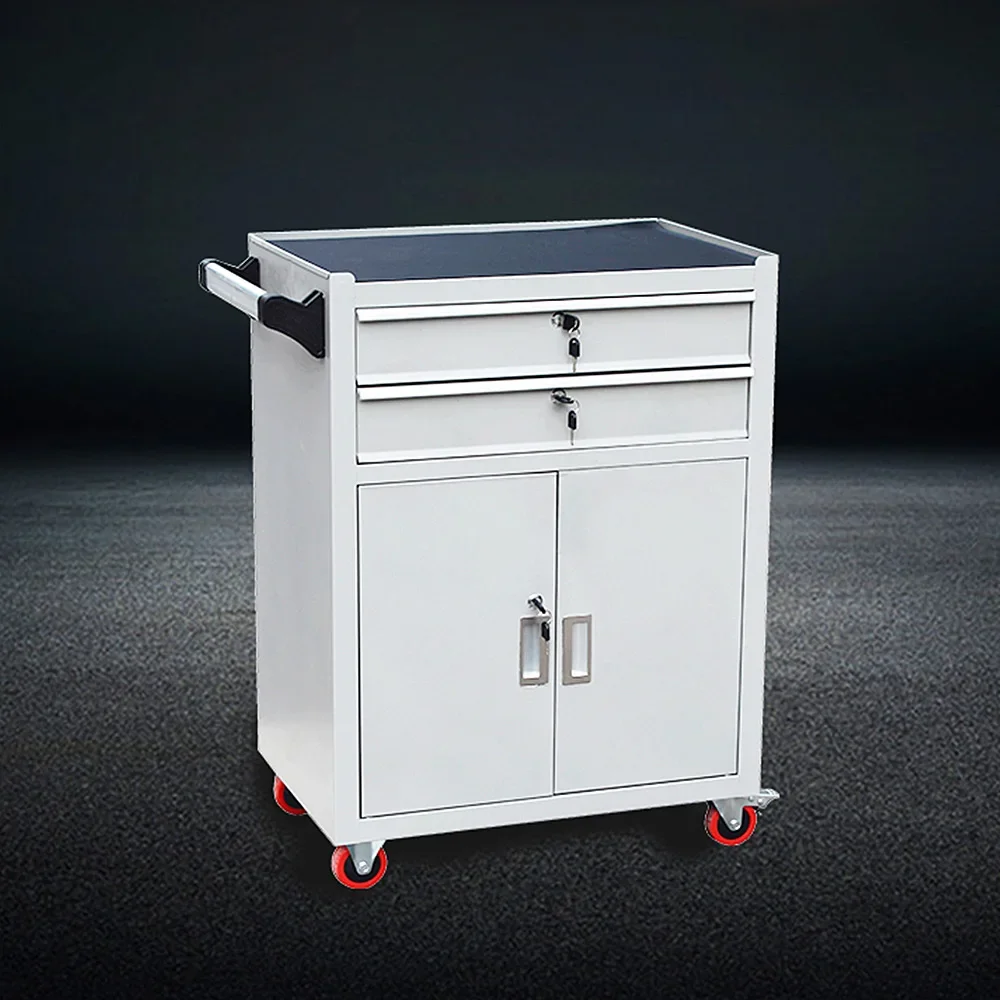 High Quality Utility Vehicle  Auto Repair Drawer Type Multifunction  Three Layers for Workshop Mobile Thickened Iron Cabinet