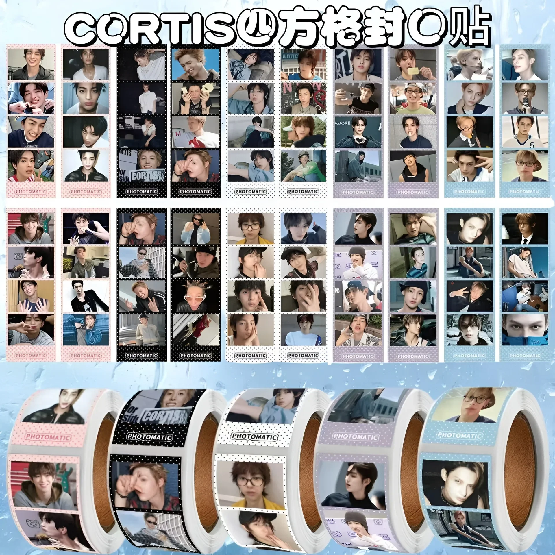 Laptop Accessories Decoration - CORTIS ボーイズグループ スター周辺グッズ ロールステッカー 5ロール-600枚 ハンドブック