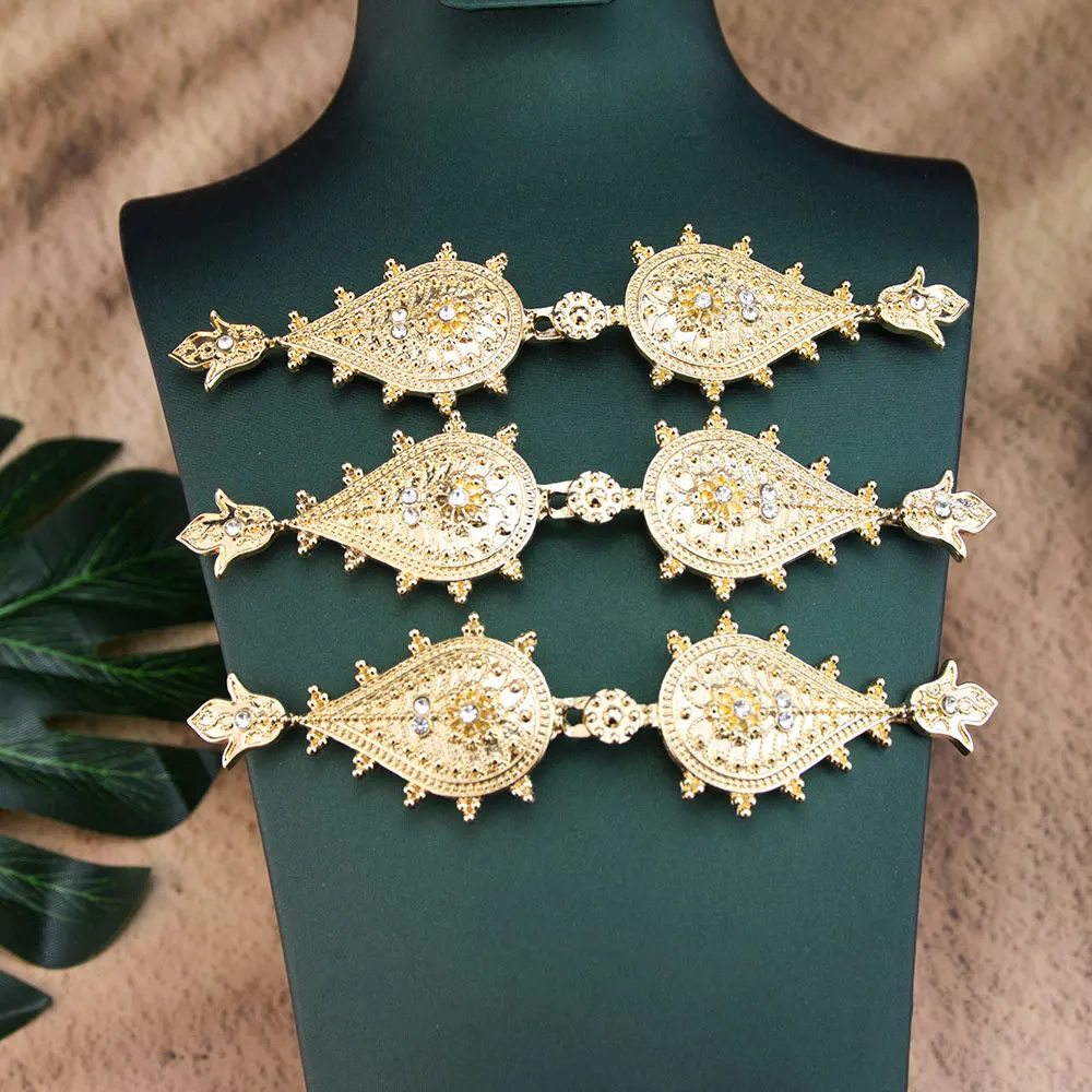 Sunspicems Chic Turkish Caucasus Breastplate Chest Bibs for Women Kazakh Body Jewelry Wedding Dress Accessories Embossed Pattern