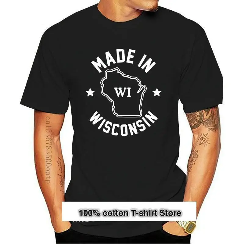 Hecho en Wisconsin camiseta S-4XL estado del queso tejones lácteas de madison