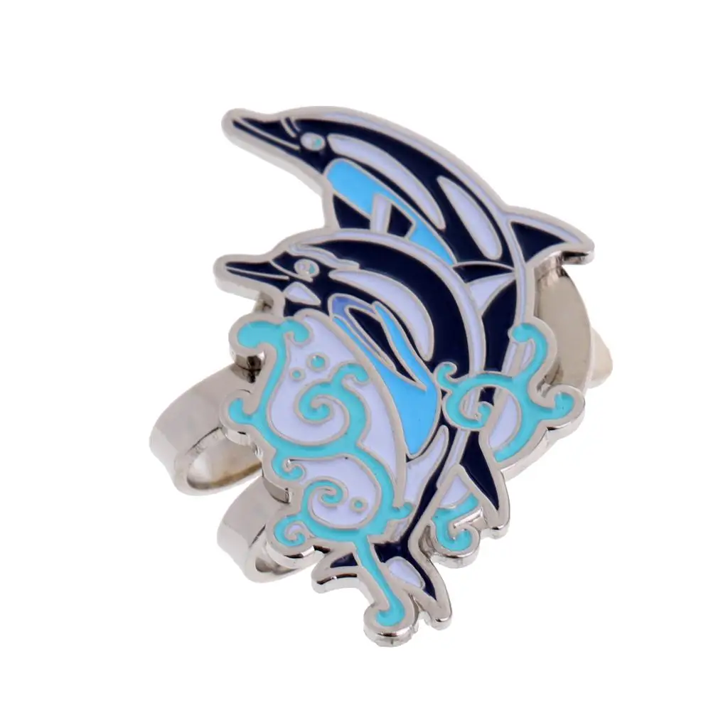 Golf Ball Marker with Magnetic Hat Cap Clip Alloy Dolphin Design Golf Accessories for Sports Fans