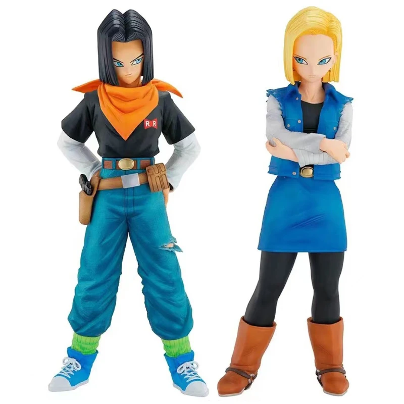 24CM Anime Dragon Ball Z Android 17 18 Figure Android 18 PVC Action Figures Collection Model Toys for Children regali di natale