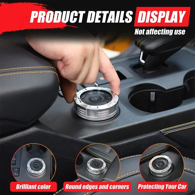 

For Ford Ranger 2023+ aluminum alloy car styling central control driving mode knob ring sticker car interior accessories