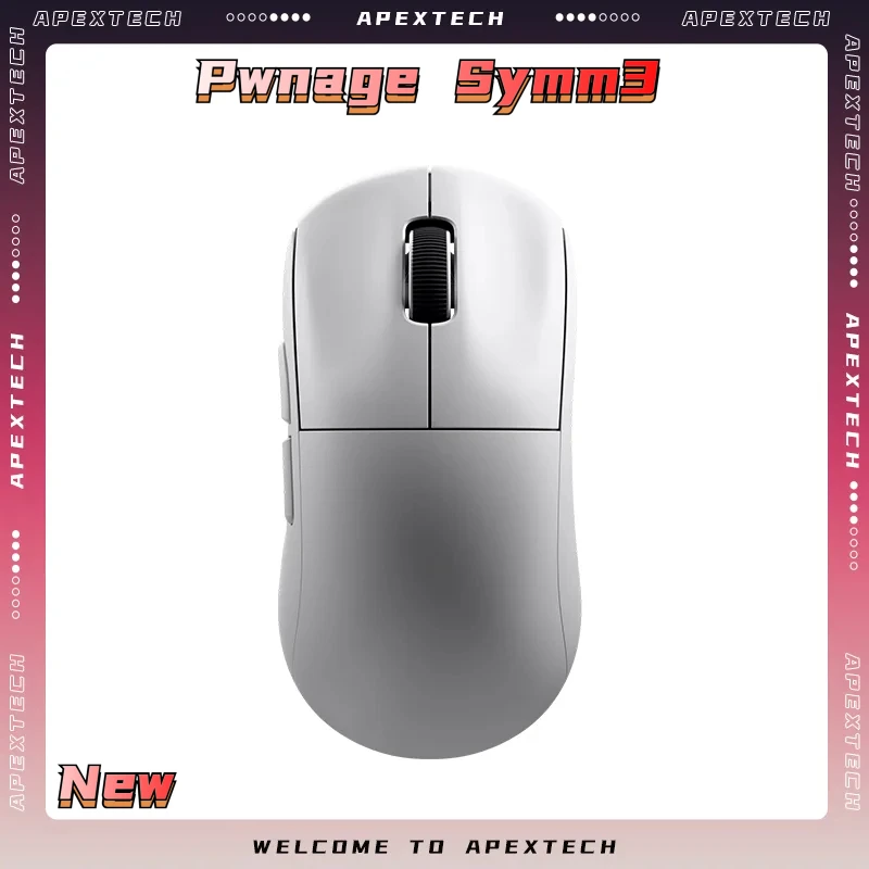 

Игровая мышь Pwnage Symm 3 52g DIY с возможностью горячей замены микропереключателей и сменными корпусами – беспроводная, 8K