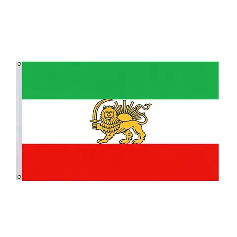 Iran Flag Housing Decoration Lion Crown Banner Pendant Pahlavi Dynasty Lion Sun Flag Iranian Flag Polyester Gardening Decoration
