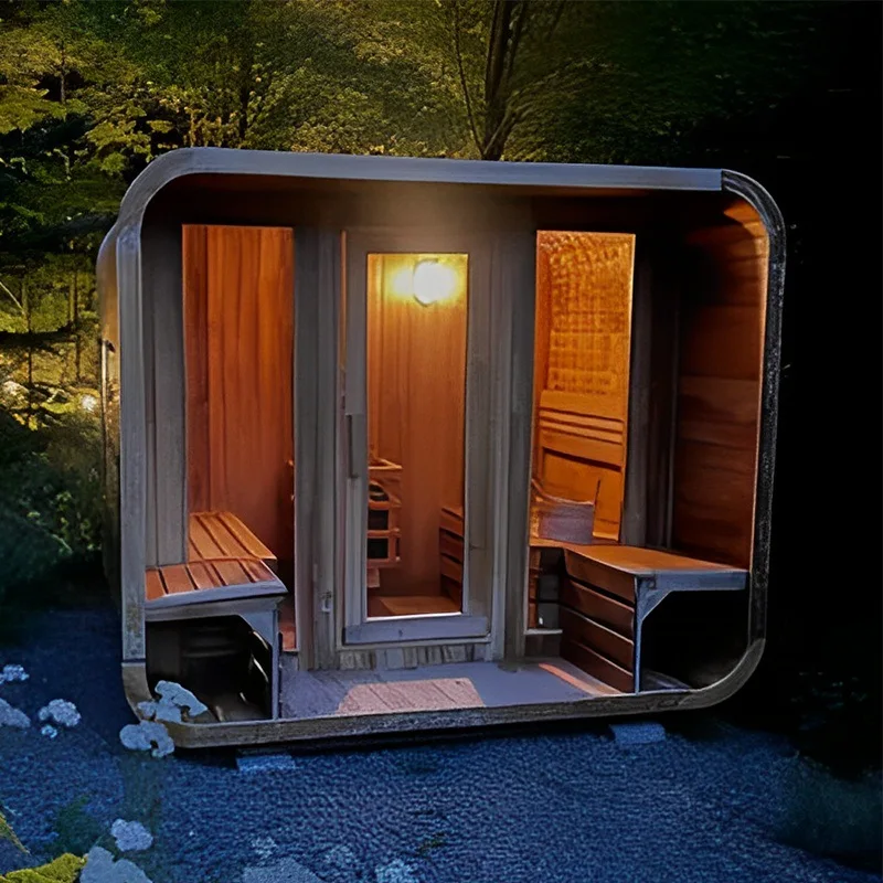High-quality wooden outdoor sauna for 4 people