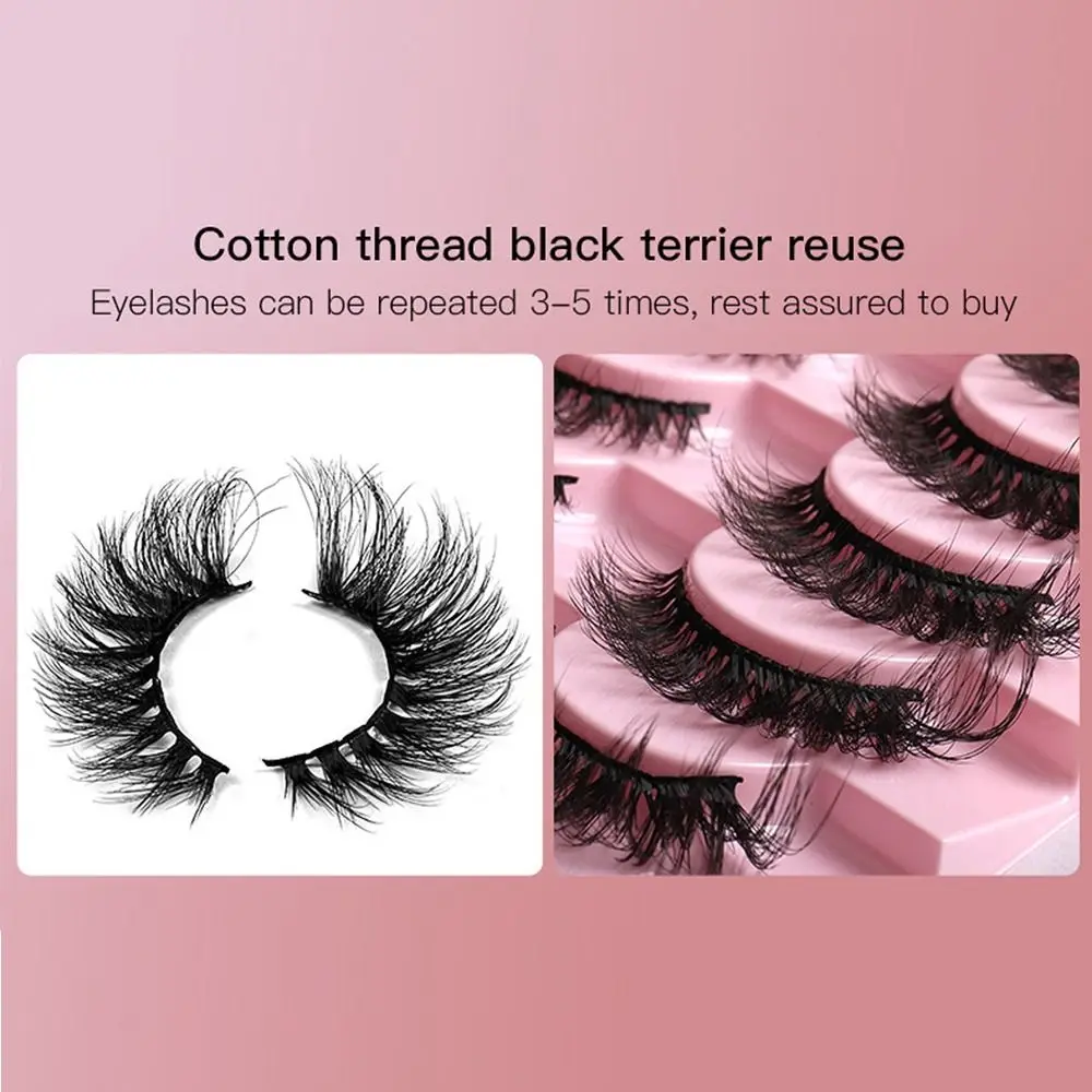 10Pairs Eyelash Extension Tools Wispy Natural Winged Eyelash End Elongate 3D Mink Hair False Eyelahes Cat EyeLashes