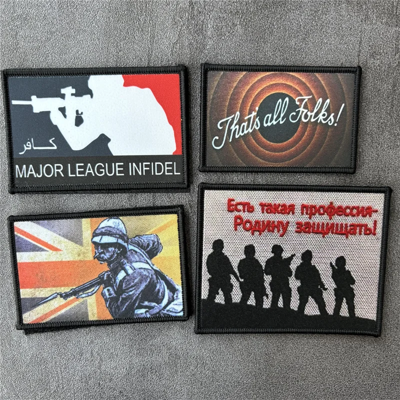 Нашивка Major League Infidel на одежду, британское красное пальто, тактические значки морского монала, военные нашивки, рюкзак, одежда, петля с крючками
