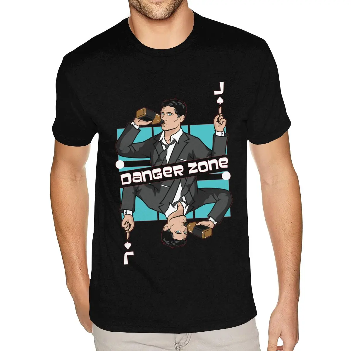 

Футболка Archer The Danger Zone на заказ, большие размеры для мужчин, лучшие футболки