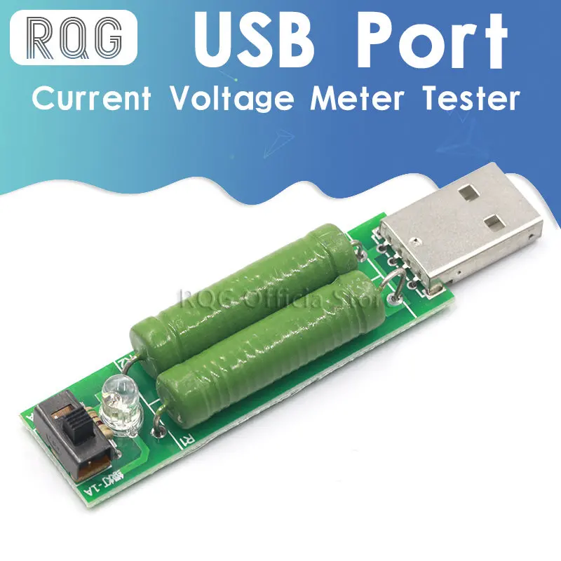 

1 шт./лот USB-порт мини-разрядный нагрузочный резистор цифровой измеритель напряжения тока тестер 2A/1A с переключателем 1A зеленый светодиод/2A красный светодиод