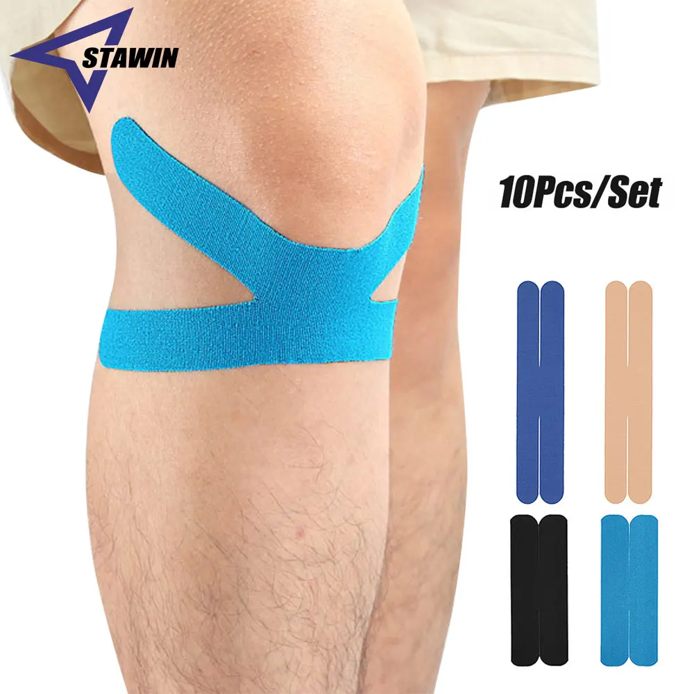 

10Pcs/Set Precut Kinesiology Tape for Ankle Knee Shoulder Elbow, Gym Elastic Waterproof Breathable Hypoallergenic Athletic Tape