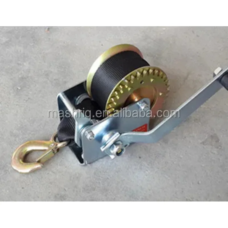 

New US Model Steel Small Hand Winch 600Lb With Black Strap