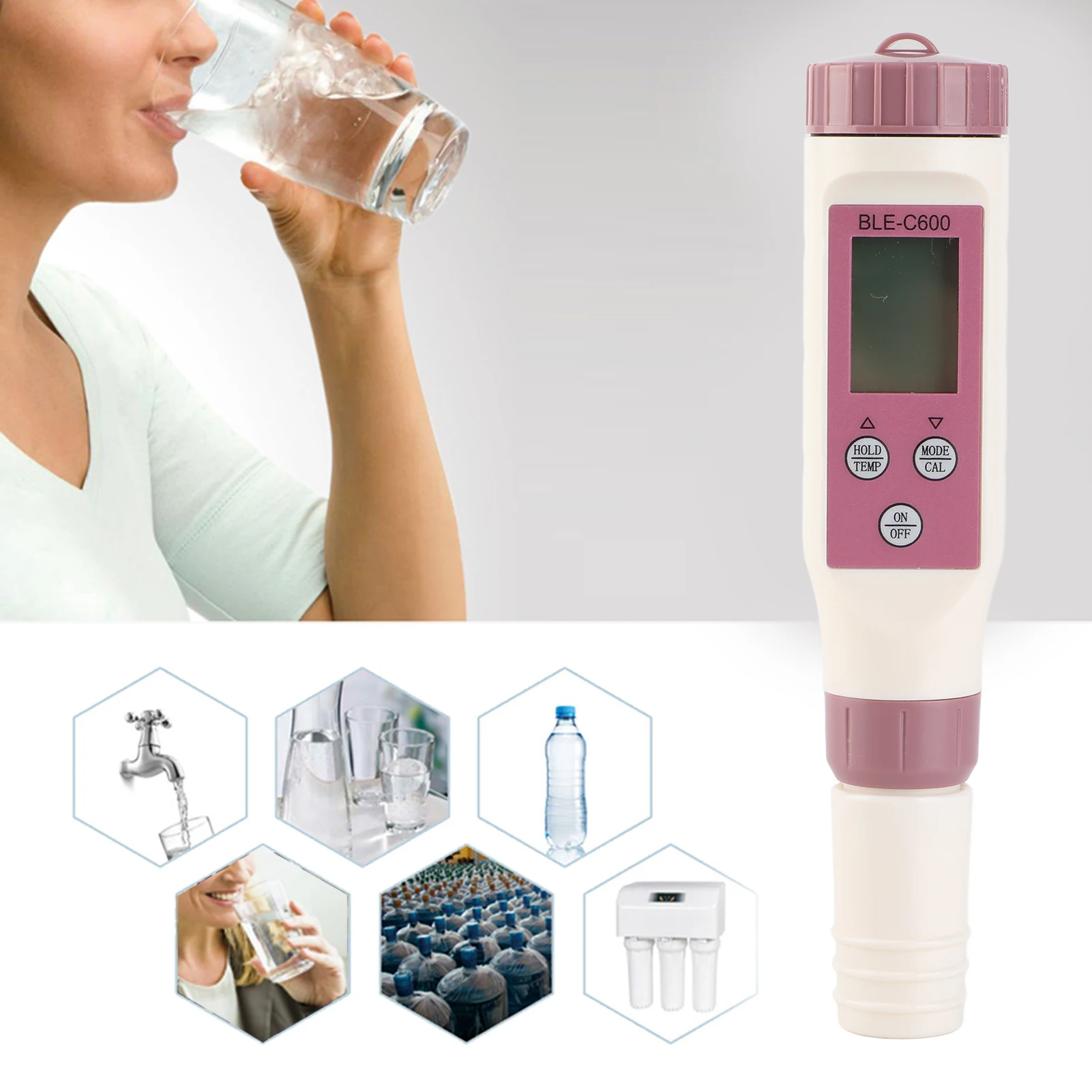 جهاز اختبار جودة المياه، قلم كشف جودة المياه بتقنية البلوتوث، ذكي احترافي، سهل القراءة للزراعة المائية لحوض السمك #4