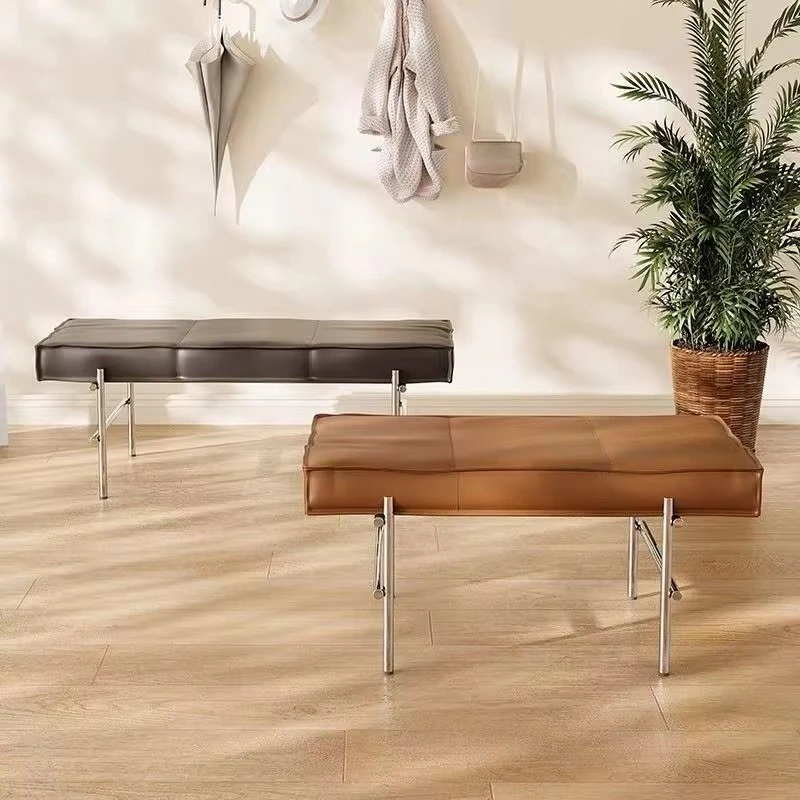Modern simple solid wood bench, medieval style bench, dining room bench, entrance porch ash wood shoe stool, bedroom end stool