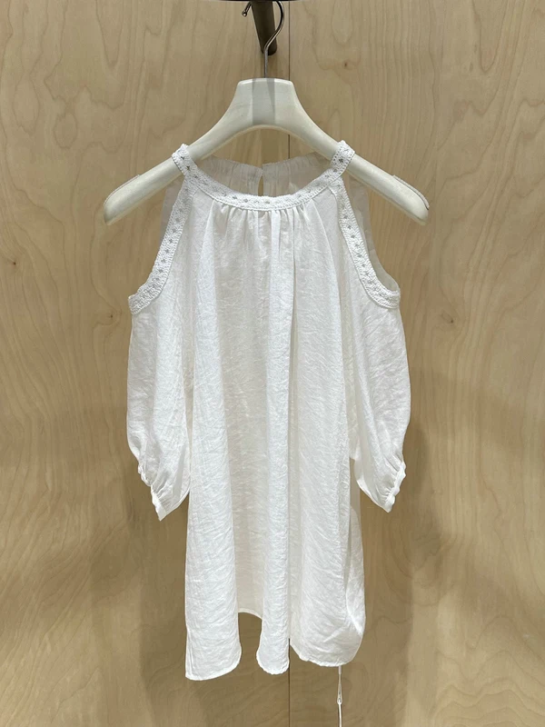 

Relaxed Shoulder Bubblesleeve Mid-Length Shirt Dress Women's Soft Style Loose Fit Neck Hanging Summer 2026 Skin-friendly Brea...