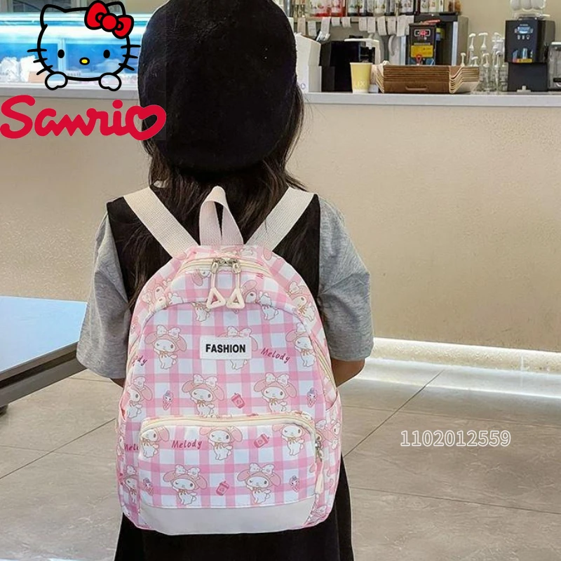  Hello Kitty New Girls' Schoolbag 3-piece Set Fashionable Girls' Backpack Cartoon Cute Large Capacity Children's Schoolbag