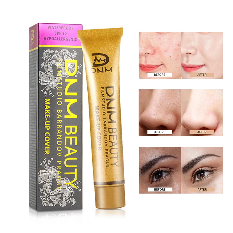 Correttore per la pelle completa Fondotinta Crema per il viso Copertura professionale per imperfezioni Macchia scura Contorno del tatuaggio Trucco Correttore liquido Cosmetico