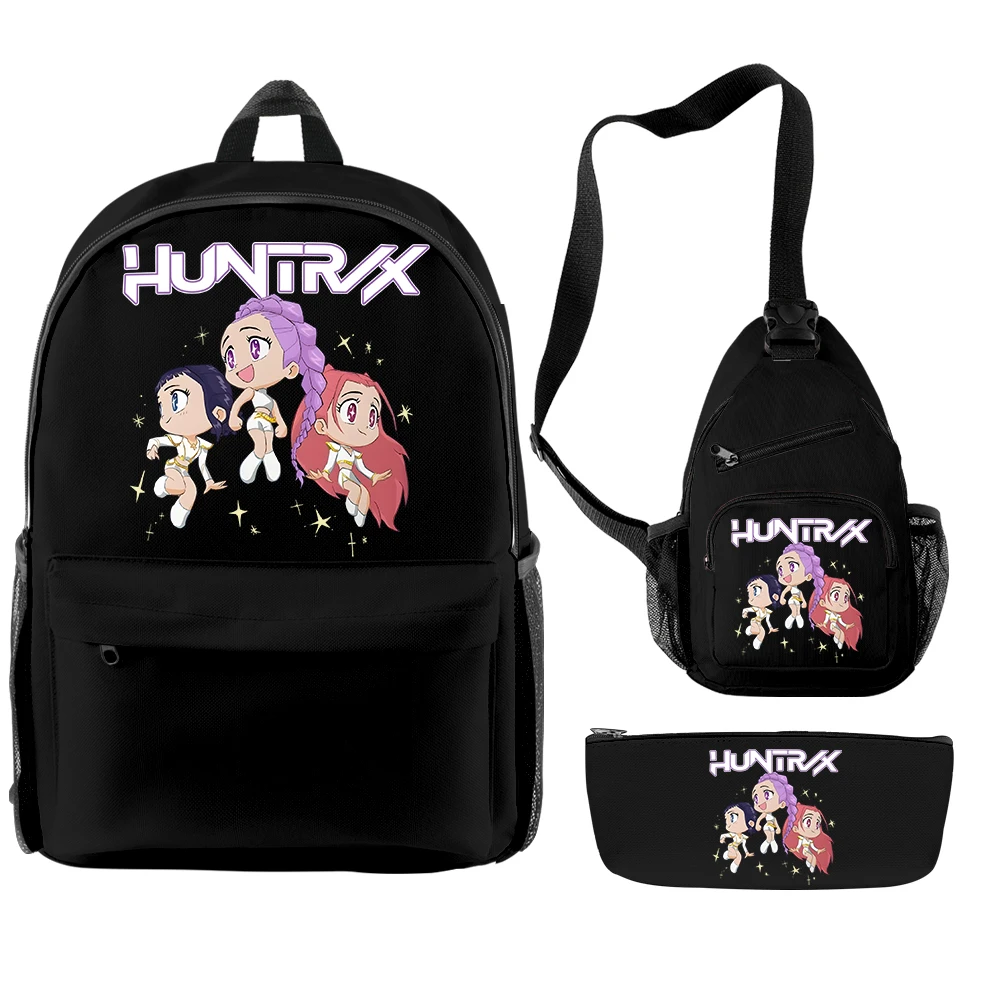 

KPop Demon Hunters As Seen On Huntrix World Tour 3 шт./компл. рюкзак сумка через плечо женский мужской рюкзак дорожные сумки 3D сумки