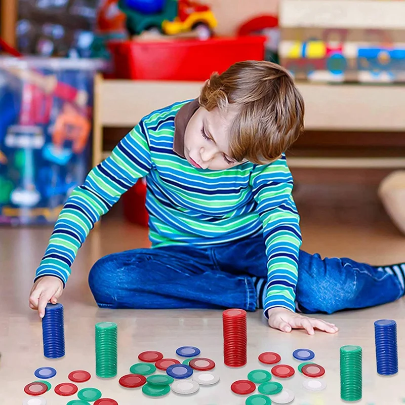 A003 800 قطعة من رقائق البوكر البلاستيكية، 4 ألوان، بطاقة عداد للعب الألعاب، بطاقة رقائق ألعاب البنغو، 3