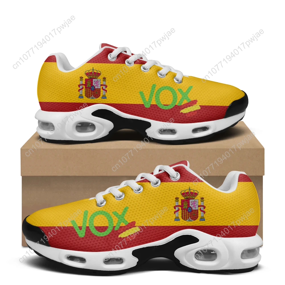 

Spanish National Emblem Vox Air Cushion Sneakers Mountain Climbing Shoes Custom Shoes Mens Womens Hiking