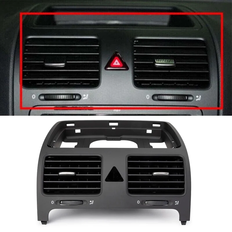 

As Picture Shows Air Outlet Panel Grille Black Color Easy Installation Factory Specifications For Golf MK5 2004-2009