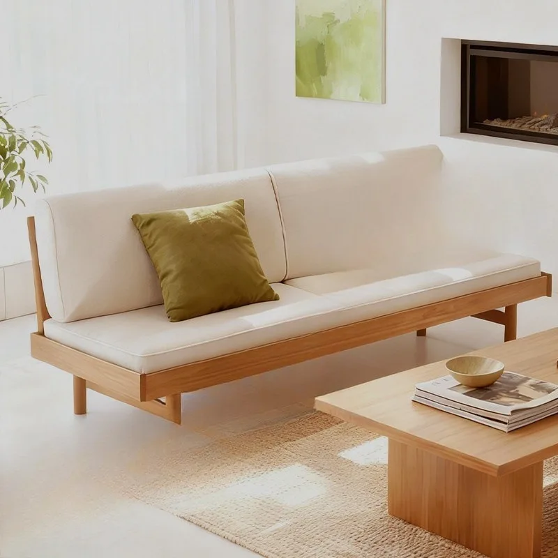 

Japanese log style modern living room sofa