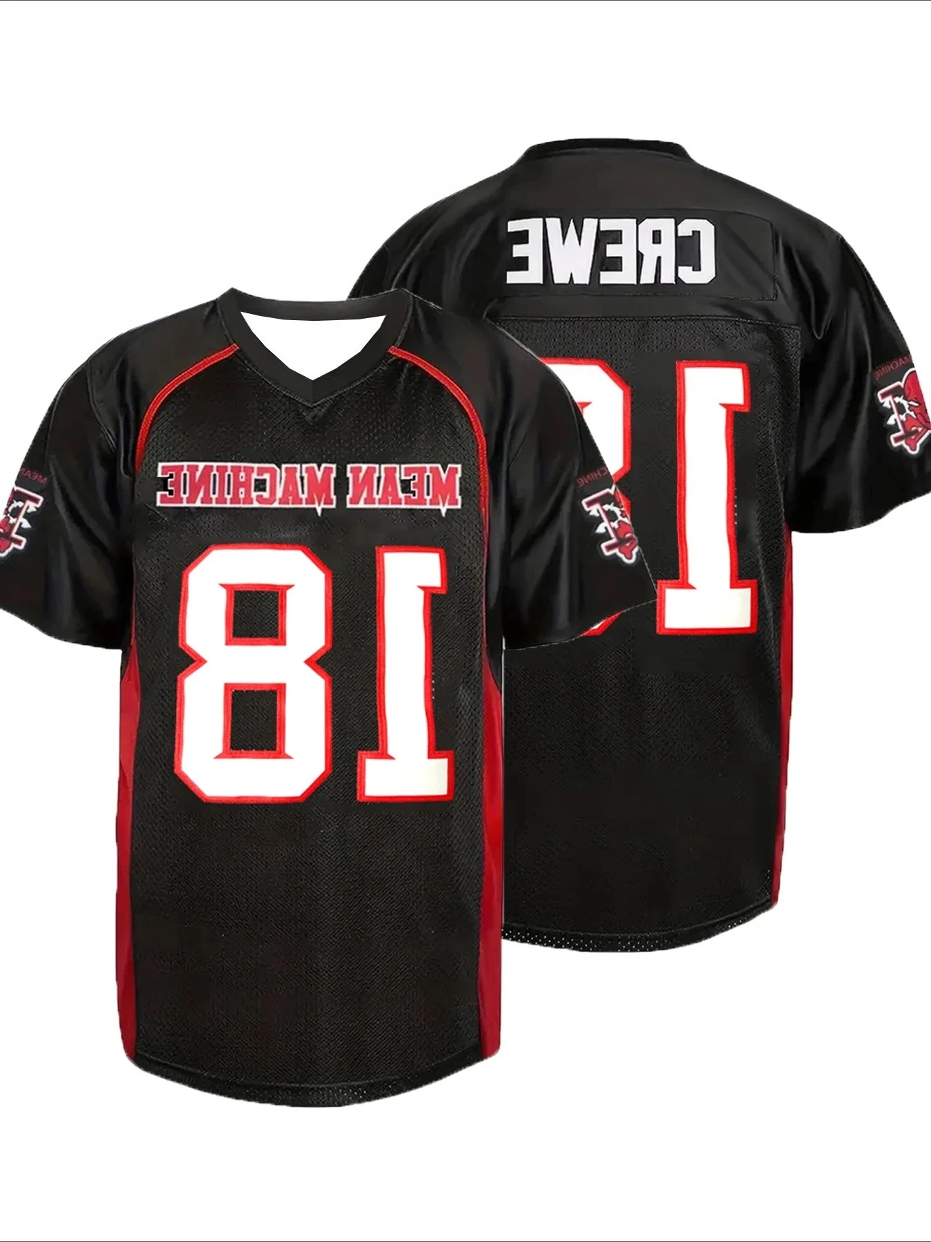 

American Football Jersey NO.18 Sports Jerseys Rugby Outdoor Sportswear Quarterback Catcher Jersey Retro Print Sweatshirt Moto