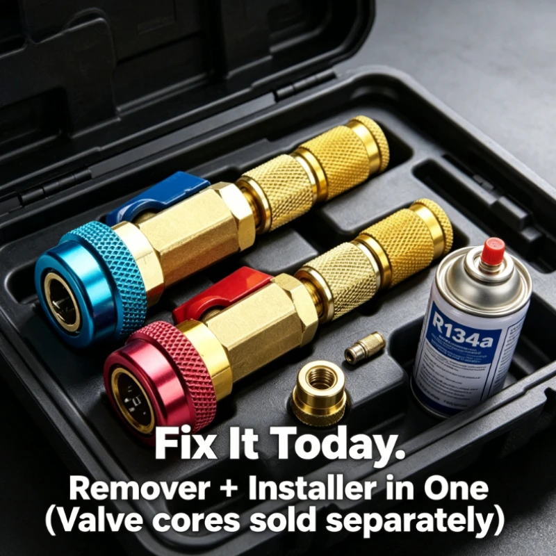 Air Conditioning R134A Valve Core Remover Installer High Low Pressure Tool