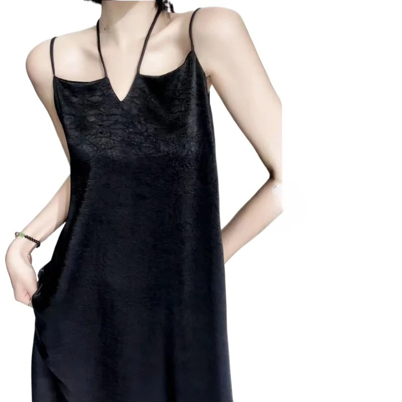 

Summer New Product Design Sense Niche Meat Cover Slim Go Out Super Fairy Versatile Fashion Neck Dress Pregnancy First Trimester