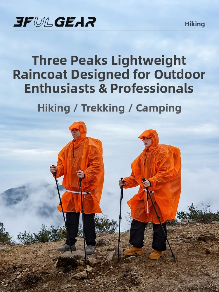 

3FUEAR Lightweight Outdoor Raincoat ex Hiking Fiing Sports Gear Durable Waterproof Jaet for Men And Women