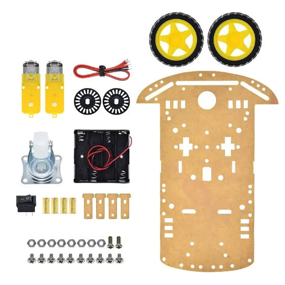 Picture 4: Motor Smart Car Robot Cart Chassis Diy Kit Module Speed Encoder Battery Box 2WD For Arduino Dev Boards