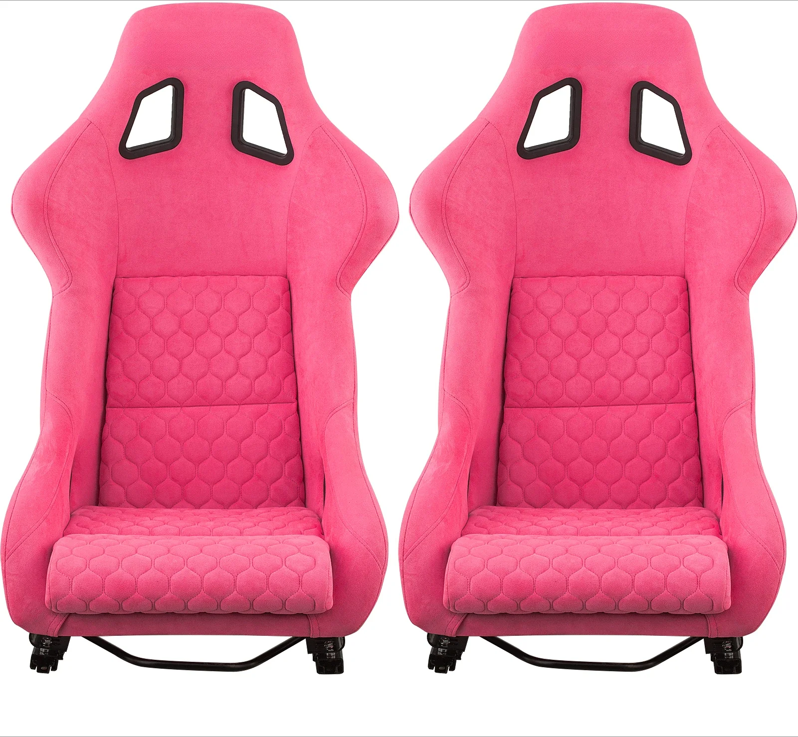 

-Pink Suede Fiberglass Back For Car Use Racing Seats