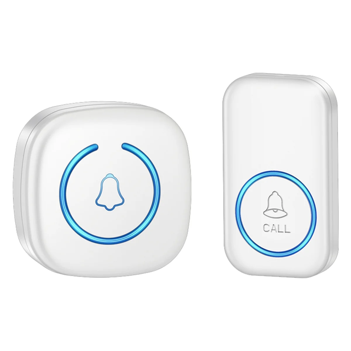 Wireless Doorbell Intelligent Welcome Door Bell 300M 60 Songs Melodies Home Smart Doorbell White US PLUG