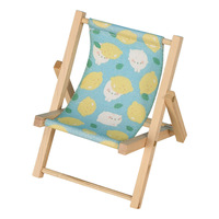 Wooden Beach Chairs Lounge Chairs for Labubu Summer Vacation Beach Reclining Camping Chair Ornament for Doll Accessories