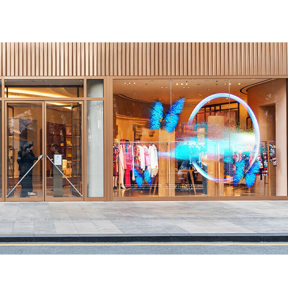 

Canbest 5000cd Indoor Invisible P2 P4 P6.25 Wifi Digital Holographic Transparent Led Advertising Screen Display on Glass Window