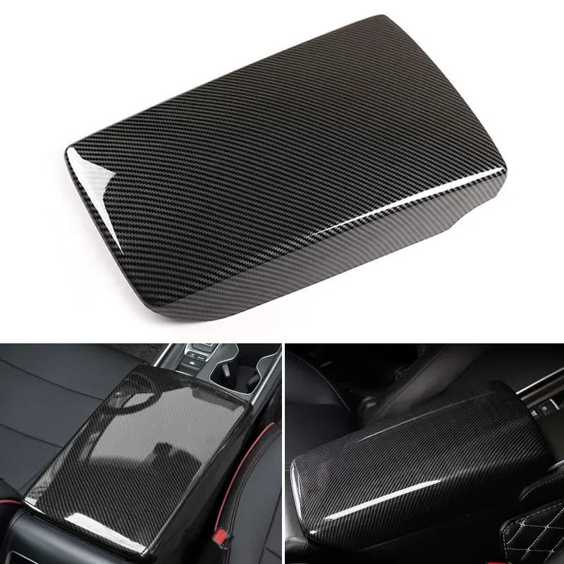 

Car-styling Carbon Fiber Texture Center Control Armrest Storage Box Cover Trim For Honda Accord 10th 2017 2018 2019 2020 2021