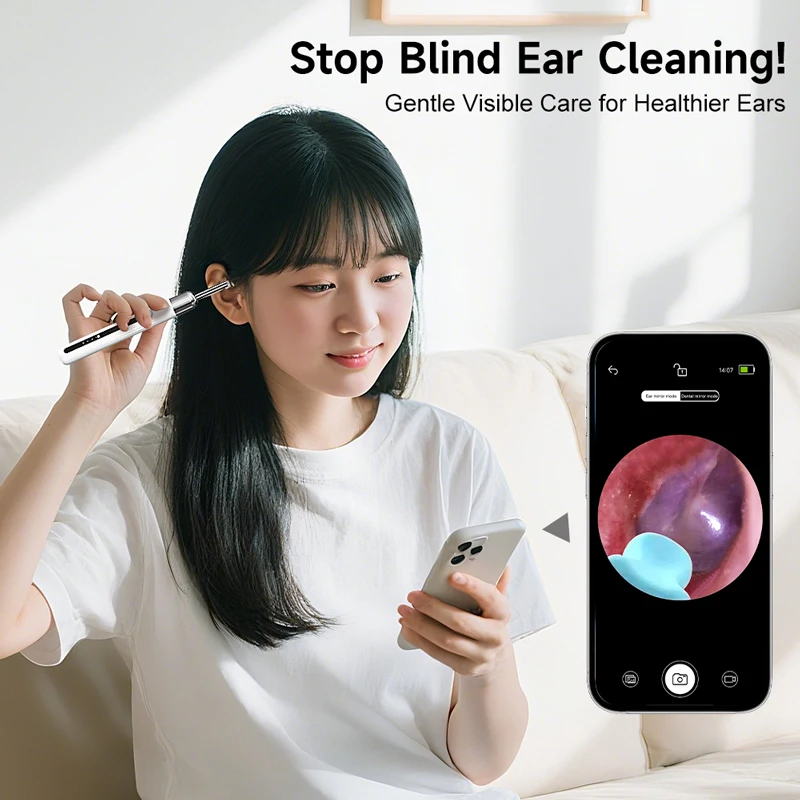 Visual Ear Camera WIFI Ear Picking HD1080P 4.2MM Wireless Ear Cleaning Kit Digital Ear Wax Removal Tool Ear Spoon Case With 6LED