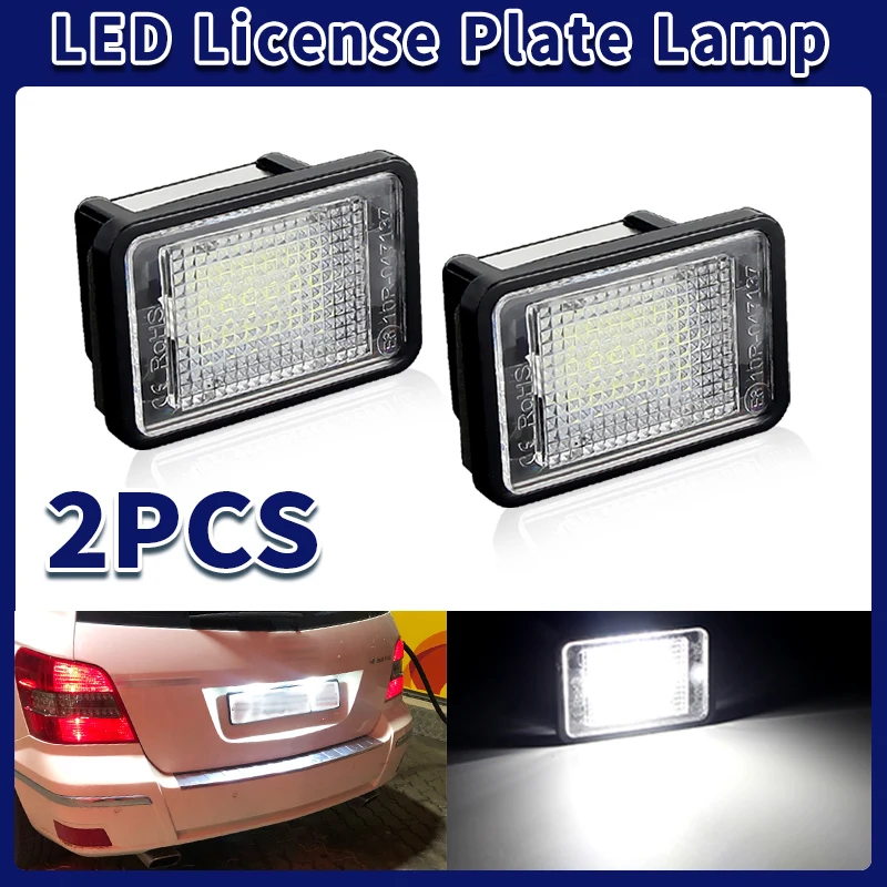 

2PCS For Mercedes-Benz GLK X204 2007-2015 LED License Plate Lights Error Free Number Plate Lamp Auto Tail Light OEM#:A2048200156