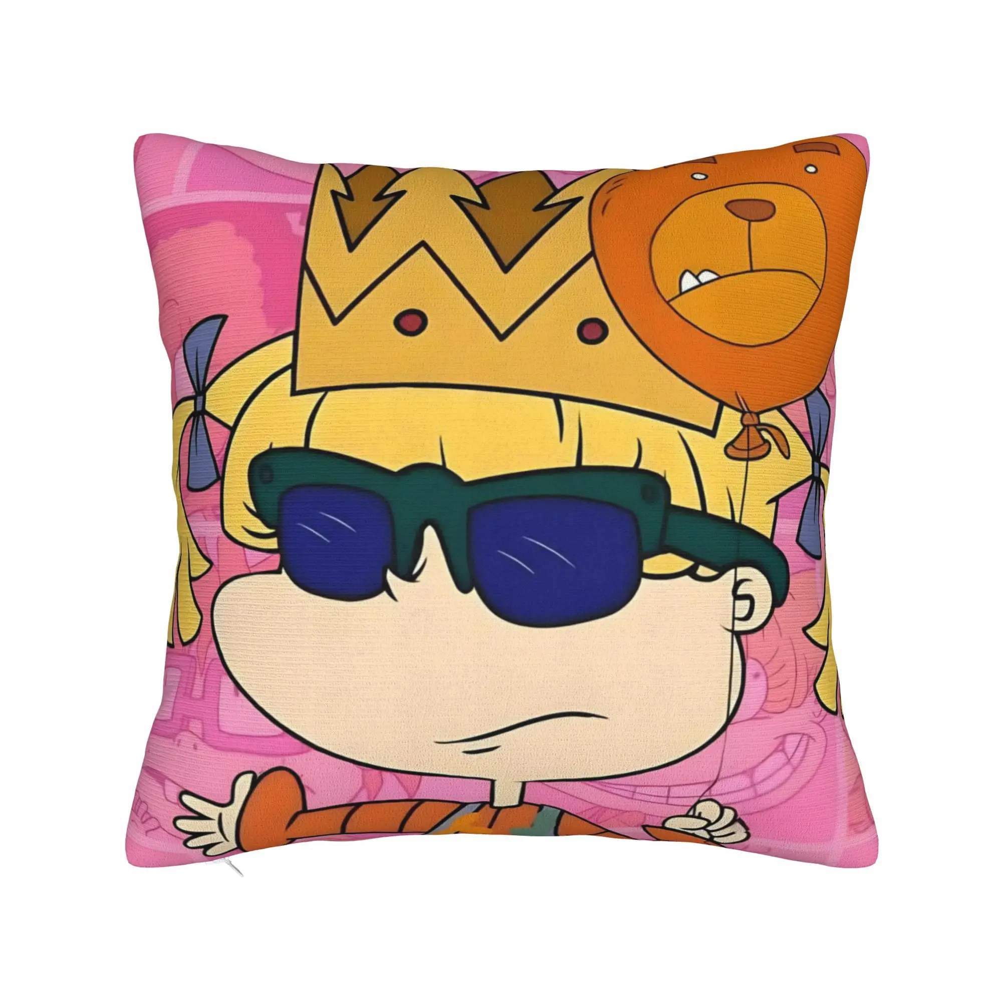 Decorative Pillow Covers Cartoon R-Rugrats Merch Seat  Throw Pillow Case Cover Zipper Multiple Sizes