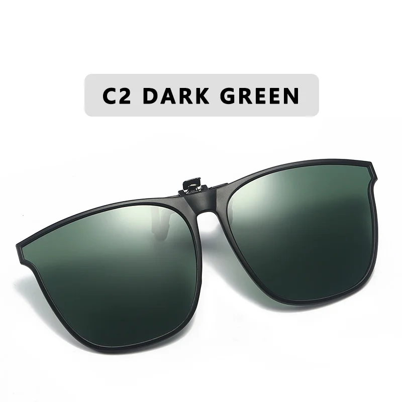 Polarisierte Clip Auf Sonnenbrille Männer Auto Fahrer Brille Nachtsicht Gläser Anti Glare Vintage Quadratische Gläser Oculos