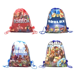 6/12/18/56PCS Roblox Nonwoven Drawstring Bag Roblox Game Party Decorations Kids Birthday Party Baby Shower Supplies Gift