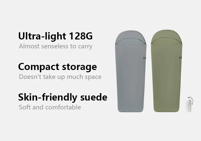 Naturehike Schlafsack-Einlage, leichter Einzelschlafsackbezug, ultraleicht, bequem, Camping-Bettlaken, Reise-Schlafsack – Detail 2