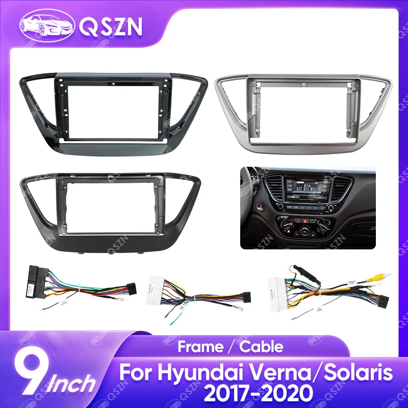 

9 INCH Car Radio Frame For HYUNDAI VERNA/SOLARIS 2017-2020 Left Right Dashboard GPS Stereo Panel For Mounting CD DVD Frame